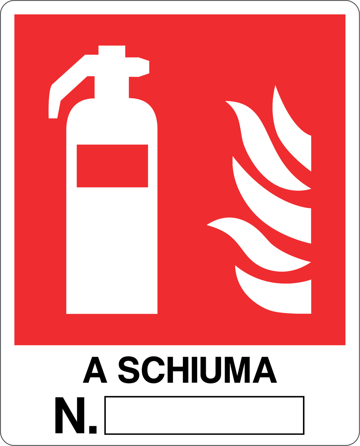 Cartello estintore a schiuma n. ___ 566