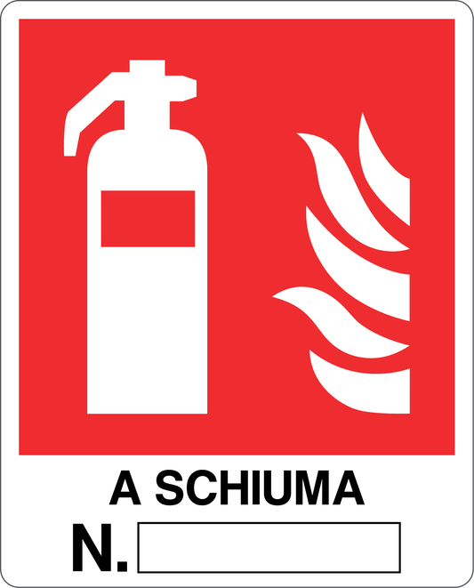 Cartello estintore a schiuma n. ___ 566