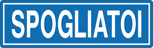 Cartello spogliatoi 808