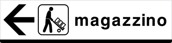 Cartello magazzino freccia sinistra 866