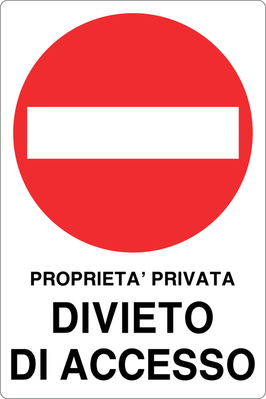 Cartello proprietà privata divieto di accesso 903