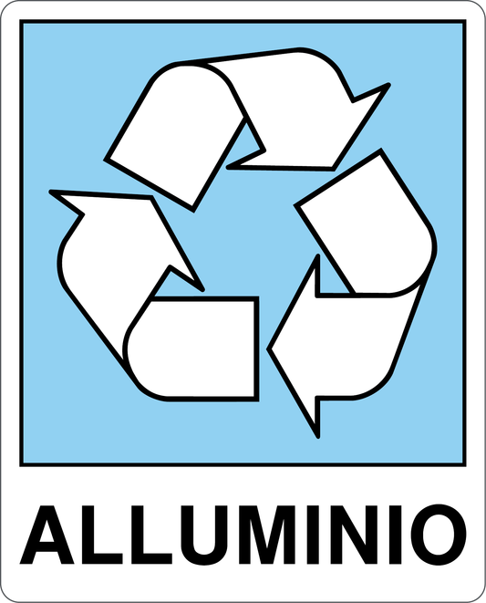 Cartello alluminio - raccolta differenziata 9105