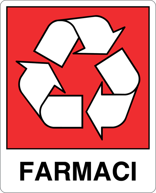Cartello farmaci - raccolta differenziata 9107