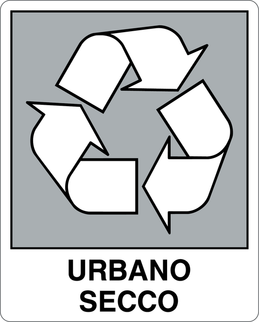Cartello urbano secco - raccolta differenziata 9108