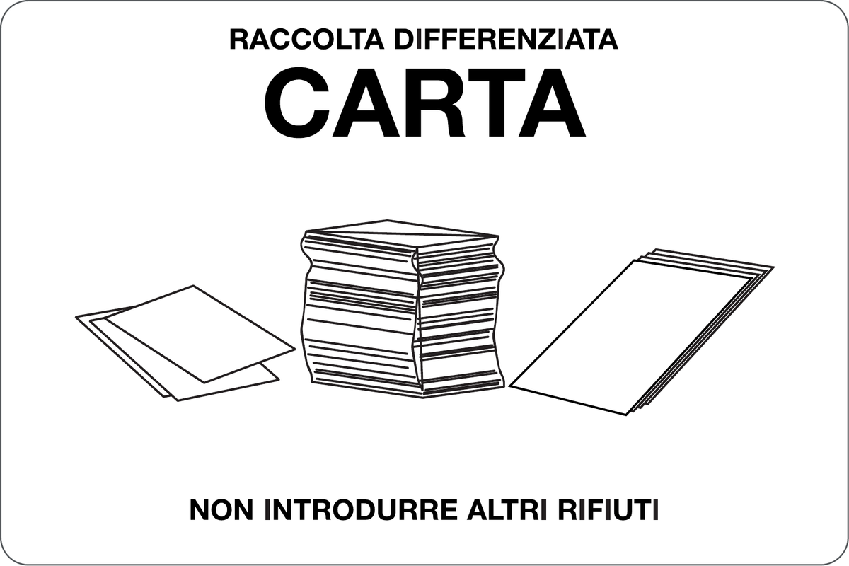 Cartello carta - raccolta differenziata 9120