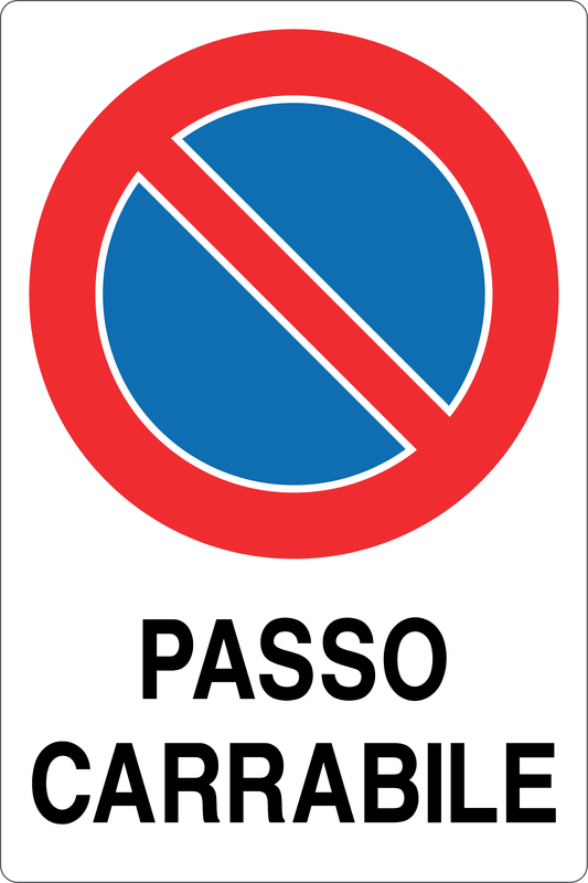 Cartello divieto di sosta passo carrabile 931
