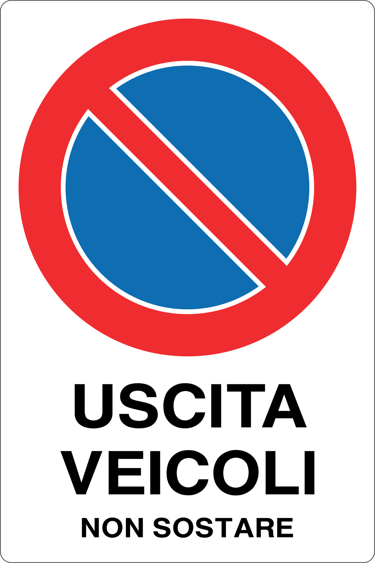 Cartello uscita veicoli non sostare 933