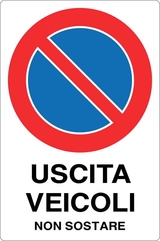 Cartello uscita veicoli non sostare 933