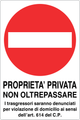 Cartello proprietà privata non oltrepassare 935