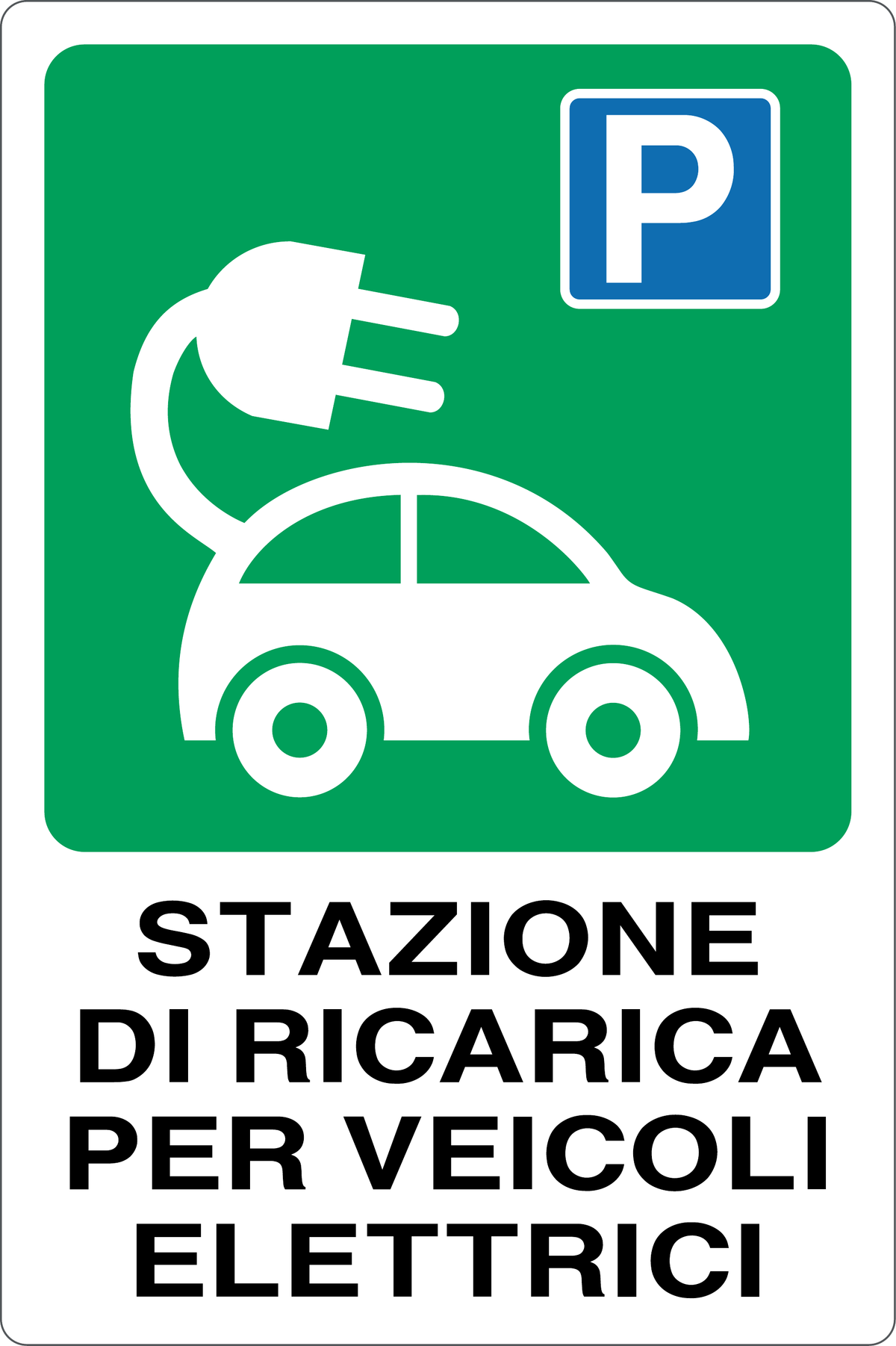 Cartello stazione di ricarica per veicoli elettrici 948