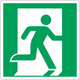 Cartello simbolo uscita di emergenza a destra - UNI ISO 7010 Z403