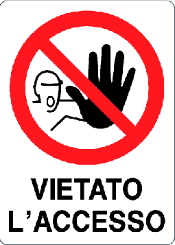 Cartello vietato l'accesso 1955