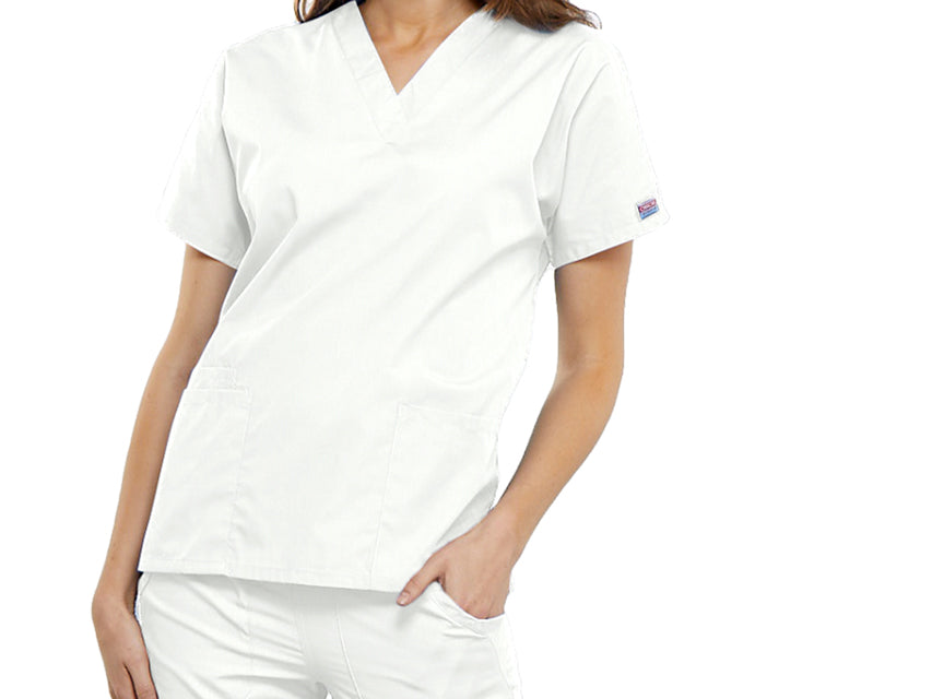 CHEROKEE ORIGINALS ABRIGO CON CUELLO EN V - mujer S - blanco