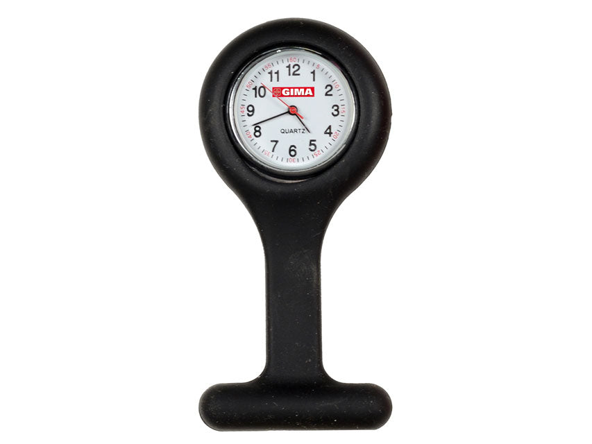 RELOJ DE ENFERMERA - redondo - negro