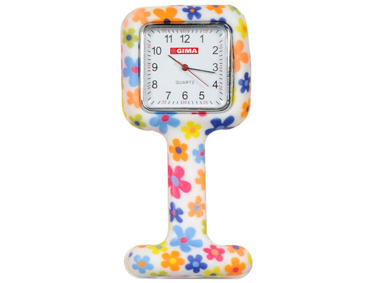 OROLOGIO PER INFERMIERI - quadrato - fantasia fiori