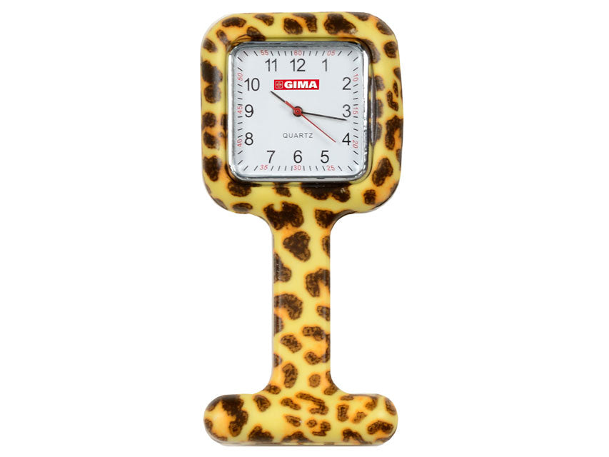 OROLOGIO PER INFERMIERI - quadrato - fantasia leopardo