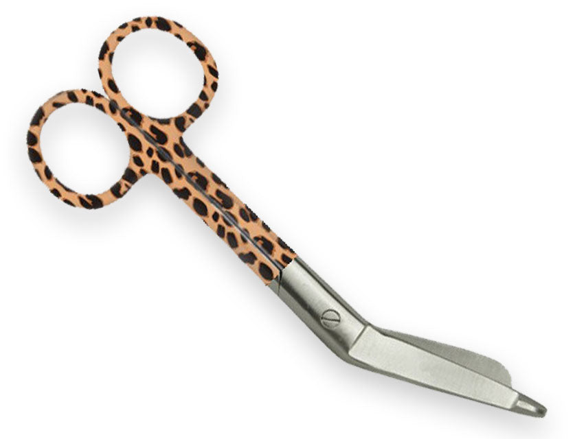 TIJERAS PARA VENDAJES - estampado de leopardo - 14 cm