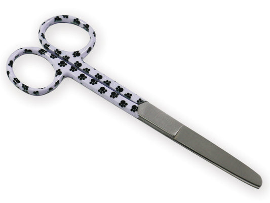 TIJERAS RECTAS DE PUNTAS ALTERNAS - patrón de huellas - 14 cm