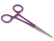 PINZA HEMOSTÁTICA RECTA - anillos morados - 16 cm
