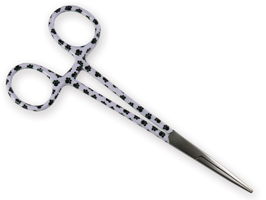PINZA HEMOSTÁTICA RECTA - patrón de huellas - 16 cm