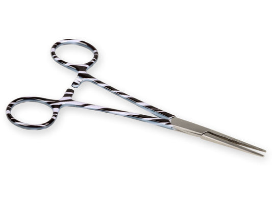 PINZA HEMOSTÁTICA RECTA - patrón cebra - 16 cm