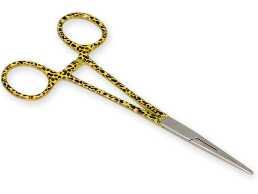 PINZA EMOSTATICA RETTA - fantasia leopardo - 16 cm