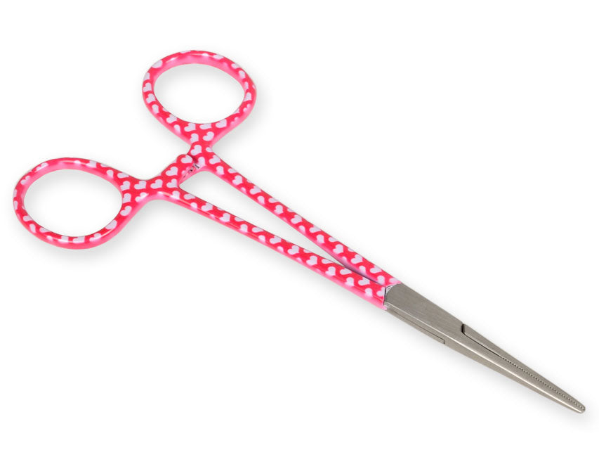 PINZA EMOSTATICA RETTA - fantasia cuori - 16 cm