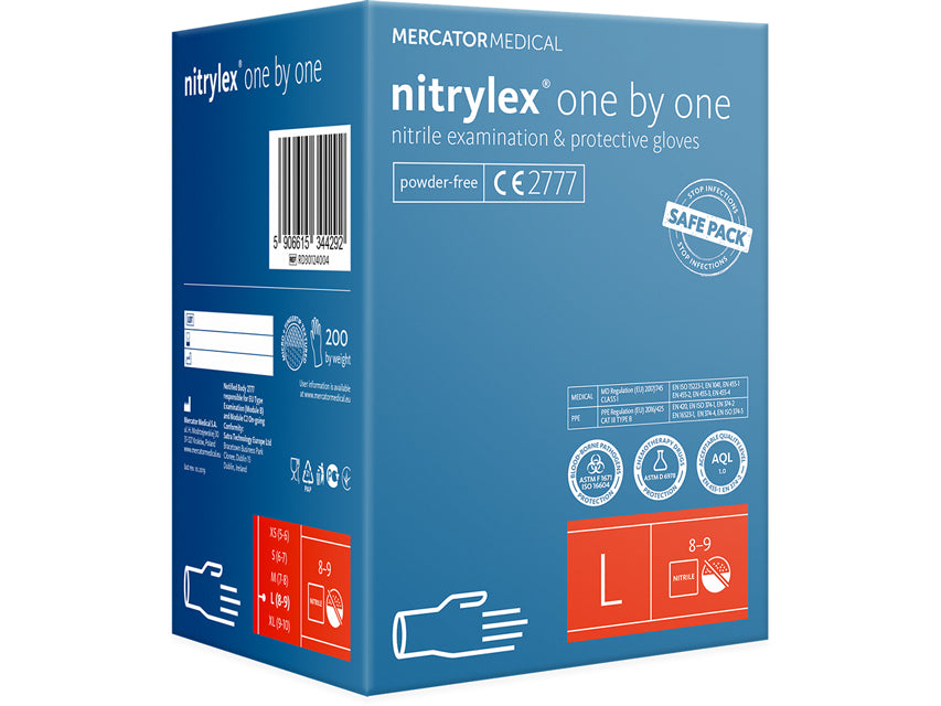 GUANTES DE NITRILO NITRYLEX CLASSIC ONE BY ONE - grandes