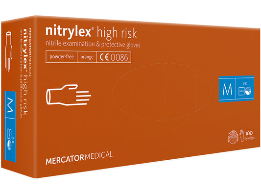 GUANTES DE NITRILO NITRYLEX NARANJA - medianos