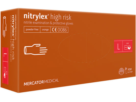GUANTES DE NITRILO NITRYLEX NARANJA - grandes