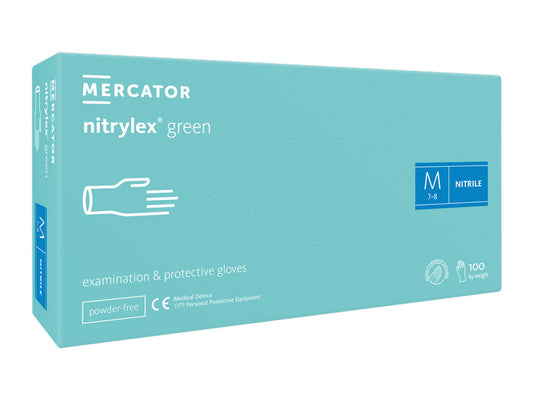GUANTES DE NITRILO NITRYLEX VERDE CLARO - medianos