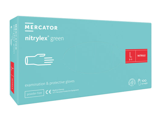 GUANTES DE NITRILO NITRYLEX VERDE CLARO - grandes