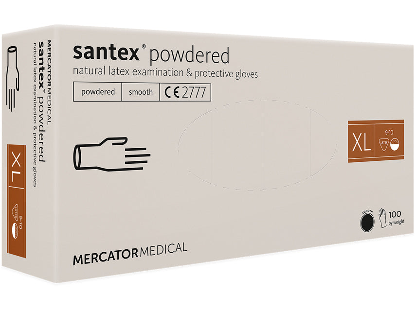 GUANTI LATTICE SANTEX - PREPOLVERIZZATI - extra large