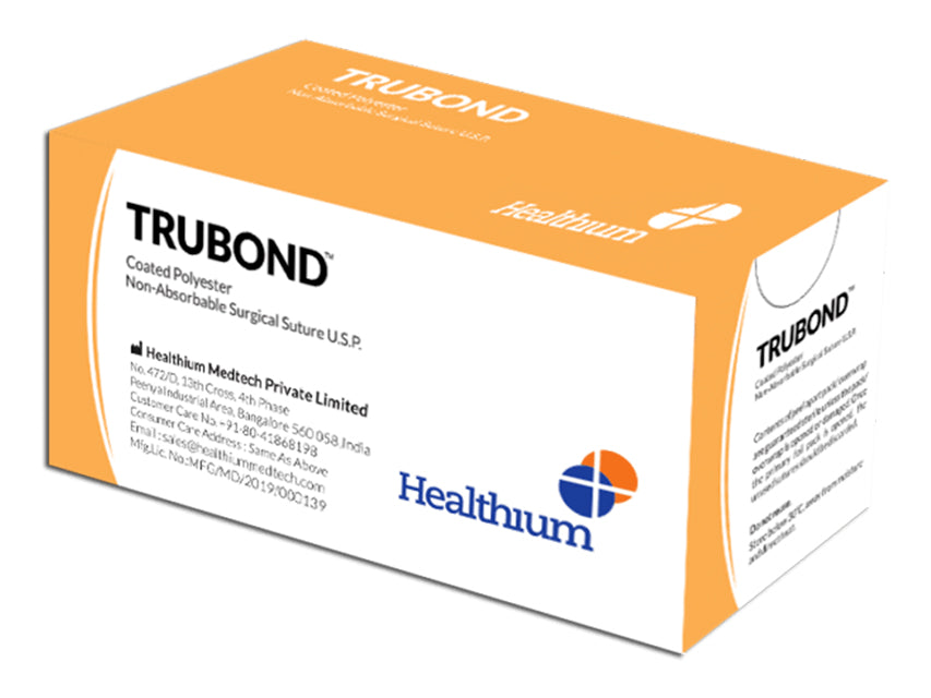 SUTURA NON ASS. TRUBOND calibro 3/0, curva 1/2, ago 25 mm - 90 cm - verde