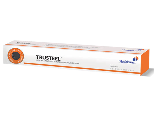 SUTURA NON ASS. TRUSTEEL calibro 2, curva 1/2, ago 40 mm - 45 cm - naturale