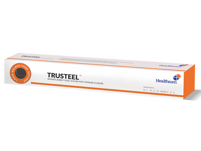 SUTURA NON ASS. TRUSTEEL calibro 6, curva 1/2, ago 44 mm - 45 cm - naturale