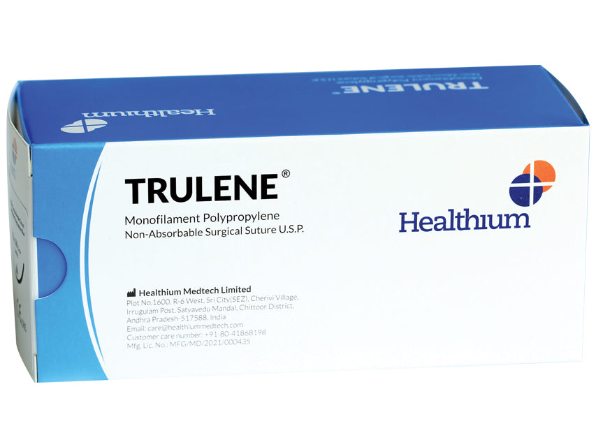 SUTURA NON ASS. TRULENE calibro 5/0, curva 3/8, ago 19 mm - 70 cm - blu