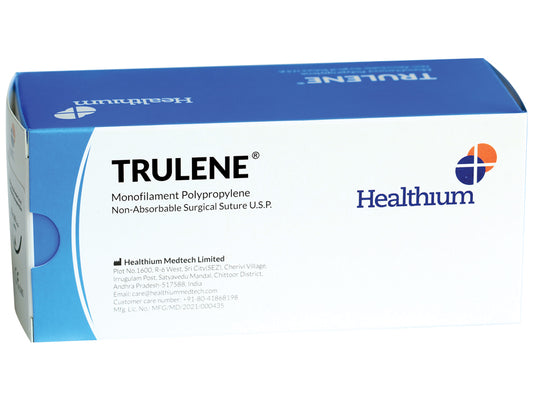 SUTURA NON ASS. TRULENE calibro 0, curva 1/2, ago 30 mm - 70 cm - blu