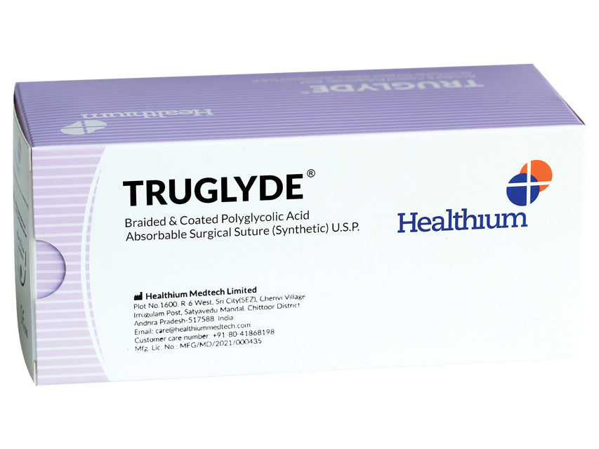 SUTURA ASS. TRUGLYDE calibro 1, curva 1/2, ago 40 mm - 90 cm - viola