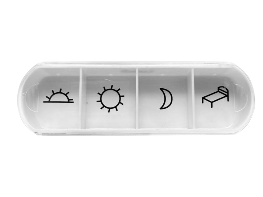CAJA DE PASTILLAS DIARIAS - blanco/transparente - bolsita