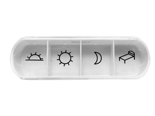 CAJA DE PASTILLAS DIARIAS - blanco/transparente - bolsita