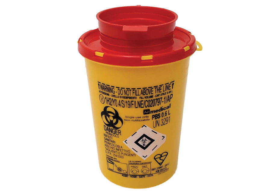 CONTENITORE RIFIUTI TAGLIENTI LINEA PBS - 0,6 litri
