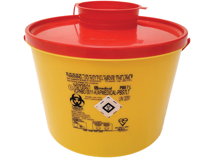 CONTENEDOR DE RESIDUOS CORTOS PBS LINEA - 7 litros