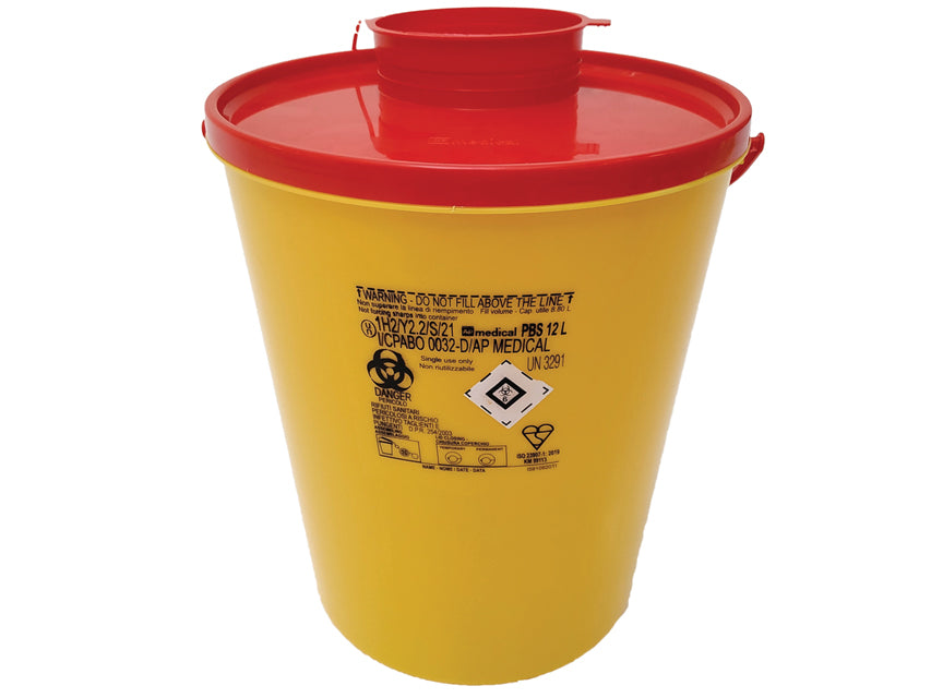 CONTENEDOR DE RESIDUOS CORTOS PBS LINEA - 12 litros