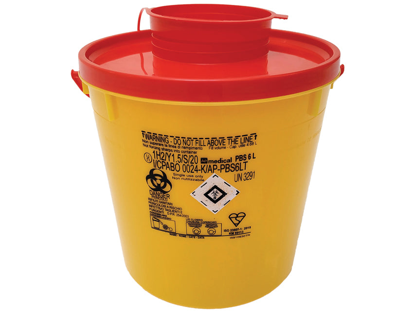 CONTENITORE RIFIUTI TAGLIENTI LINEA PBS - 6 litri