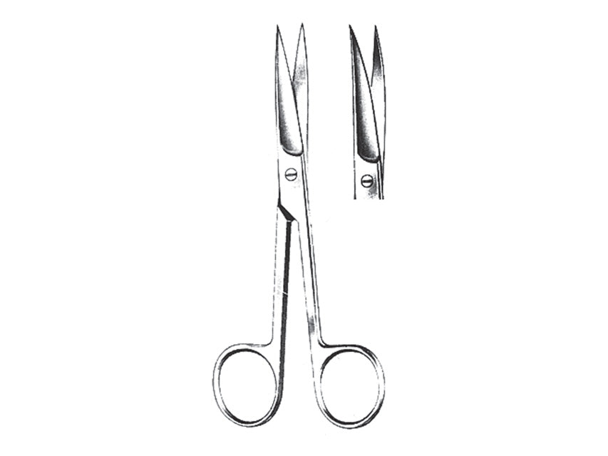 FORBICE CURVA punte acute - 14,5 cm