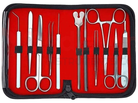 KIT DISSEZIONE IN ACCIAIO INOX AISI 202 PER ESERCITAZIONE - 11 pezzi