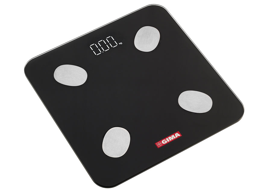 BÁSCULA DE GRASA CORPORAL GIMAFIT con Bluetooth - negra