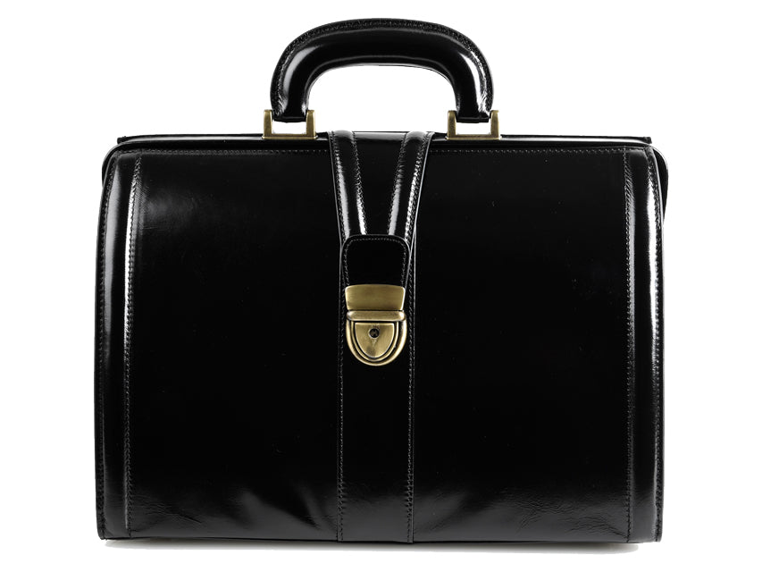 BORSA "VALIGETTA CUOIO FIORE" - nera