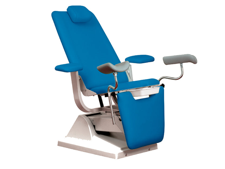 SILLÓN GYNEX con portarrollos - azul metalizado